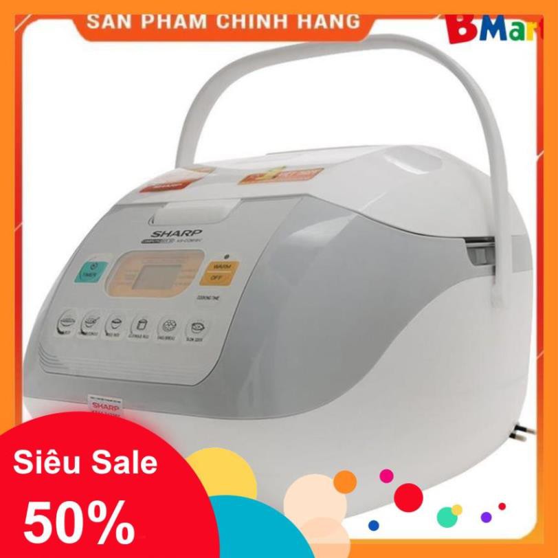 [FreeShip] Nồi cơm điện điện tử Sharp KS-COM19 1.8L (Trắng) - Hàng nhập khẩu  - BM NEW