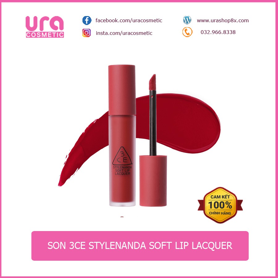 Son kem 3CE Soft Lip Lacquer