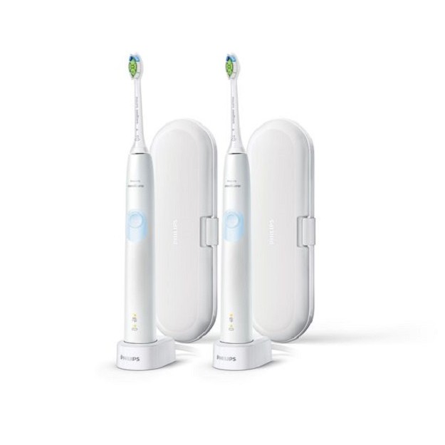 Bộ đôi bàn chải đánh răng điện Philips Sonicare ProtectiveClean 4300 (Màu Ngẫu Nhiên) - Bảo Hành 3 tháng