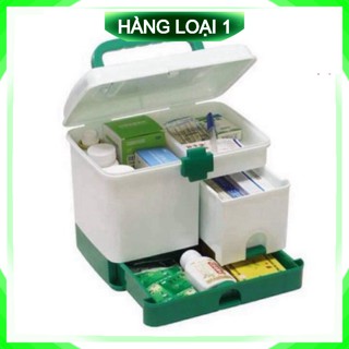 Hộp Đựng Thuốc Dụng Cụ Y Tế Đồ Dùng Gia Đình 3 Tầng Nhiều Ngăn Đựng, Giúp Sắp Xếp, Dễ Tìm Kiếm