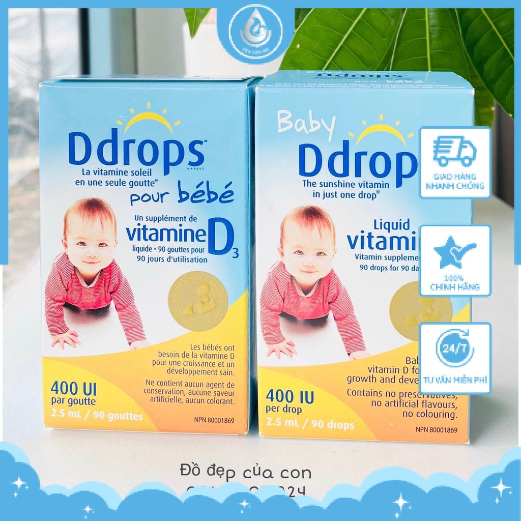 Vitamin D3 DDrops cho bé sơ sinh Canada 90 giọt