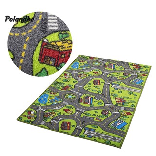 ●Po Children Kids Educational Car City Road Carpet Baby Crawling Rug Mat Play Toy Thảm Lông