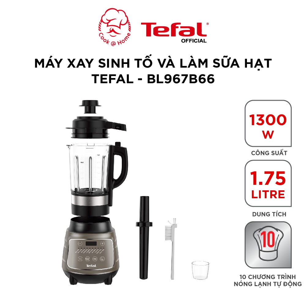 Máy xay sinh tố và làm sữa hạt Tefal BL967B66 - 1.75L, 1300W