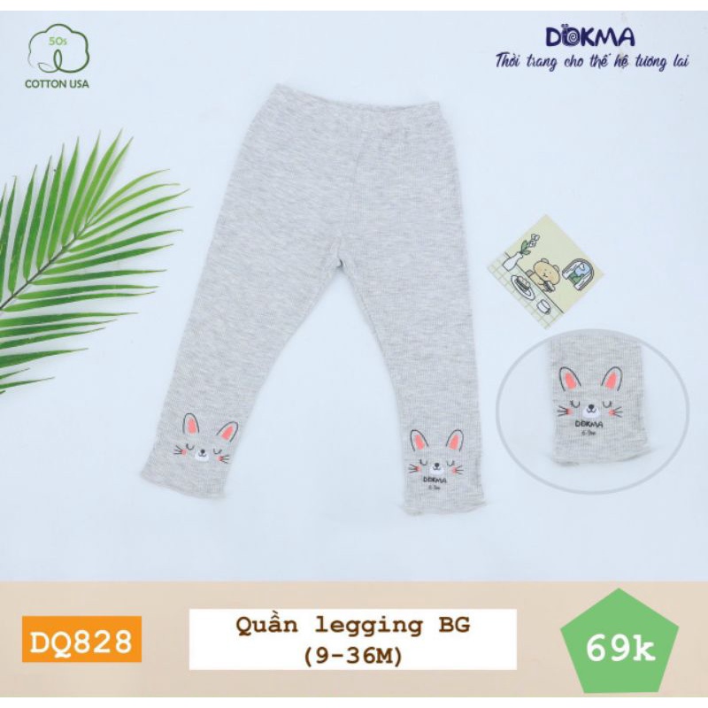 Quần Legging bé gái Dokma size 9m-36m mã DQ828