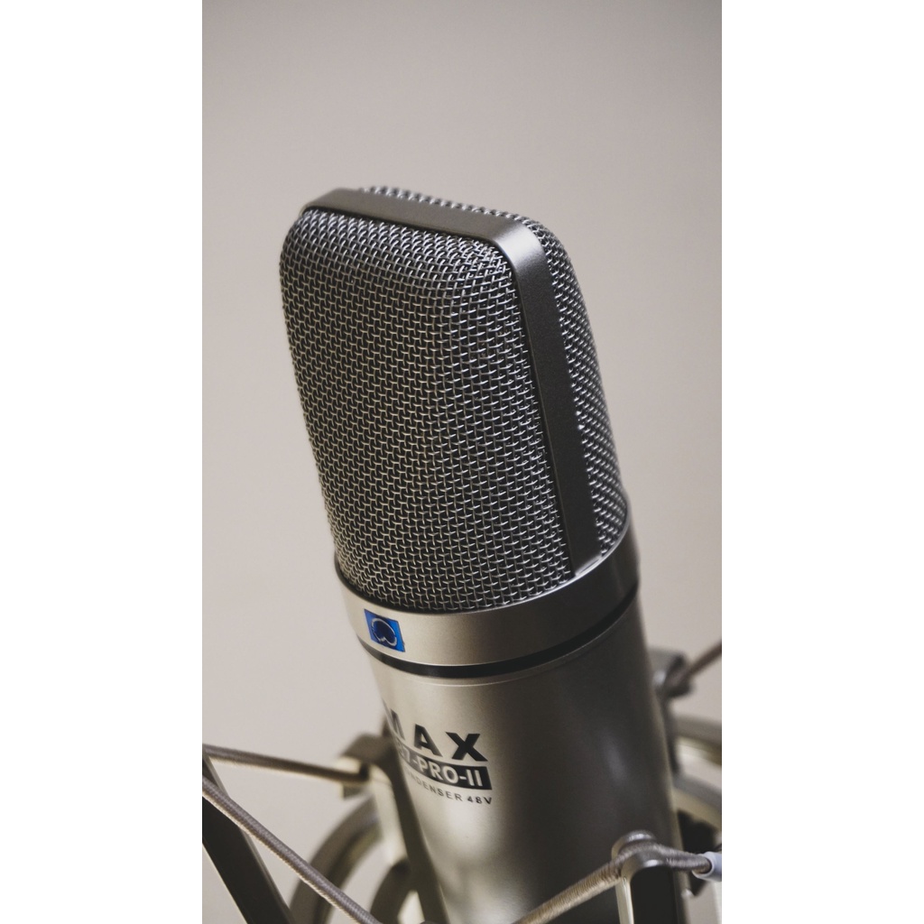 Micro thu âm Max 87-Pro-II 48V livestream chuyên nghiệp - Condenser microphone - Dùng cho phòng thu, karaoke sân khấu