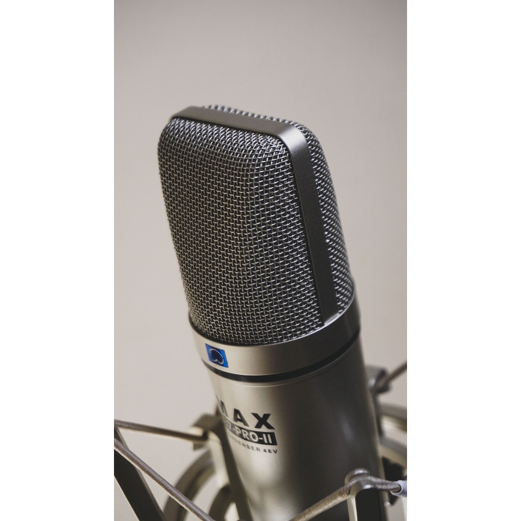 Mic thu âm Max 87-Pro-II 48V thu âm chuyên nghiệp - Condensermicrophone - Dùng cho phòng thu, livestream, karaoke