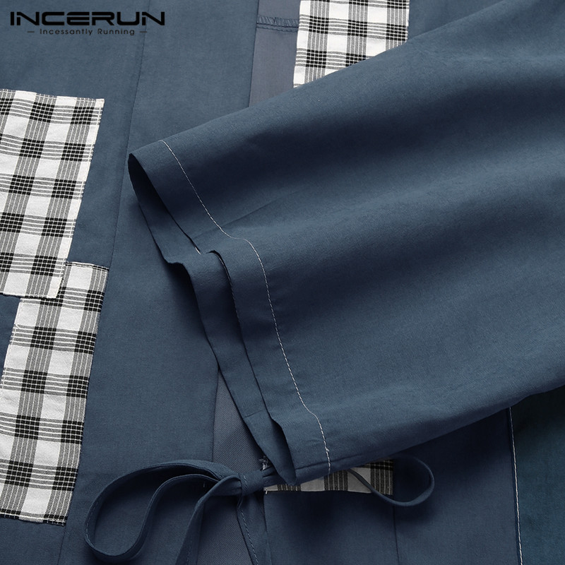 Áo khoác cardigan INCERUN tay 3/4 phong cách Vintage thời trang nam nữ | BigBuy360 - bigbuy360.vn