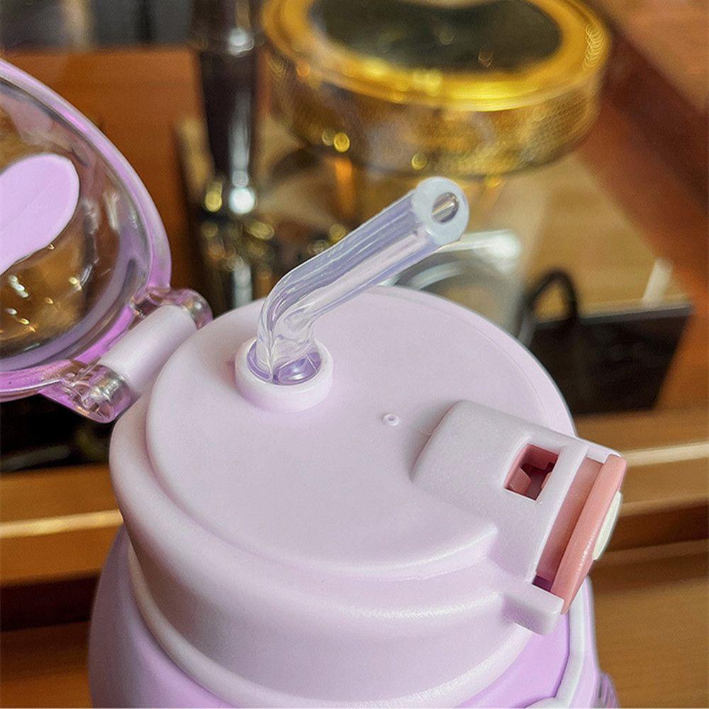 Bình Nước Giữ Nhiệt Bằng Thép Không Gỉ 500ml Kèm Ống Hút Tiện Dụng