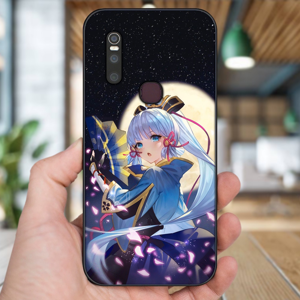 Ốp lưng Vivo V15 viền đen in hình Ayaka Genshin Impact