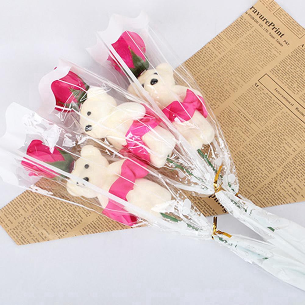 Hộp hoa hồng sáp thơm hình chú gấu bông