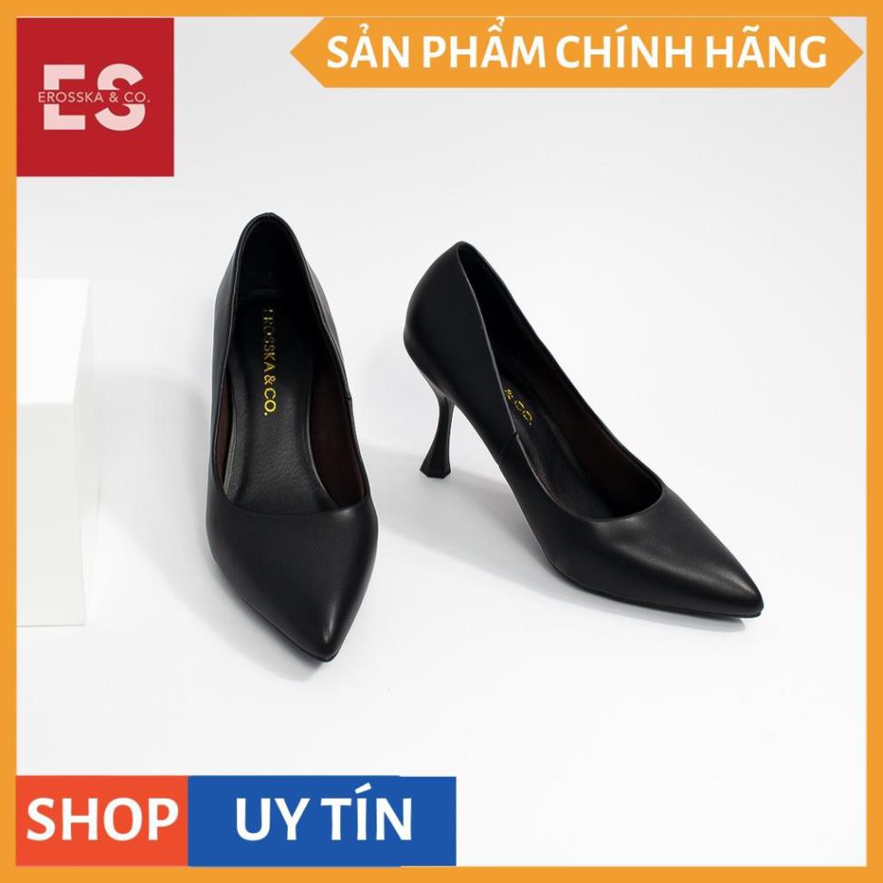 Giày cao gót Erosska thời trang mũi nhọn kiểu dáng cơ bản cao 8cm màu nude _ EP010 | BigBuy360 - bigbuy360.vn