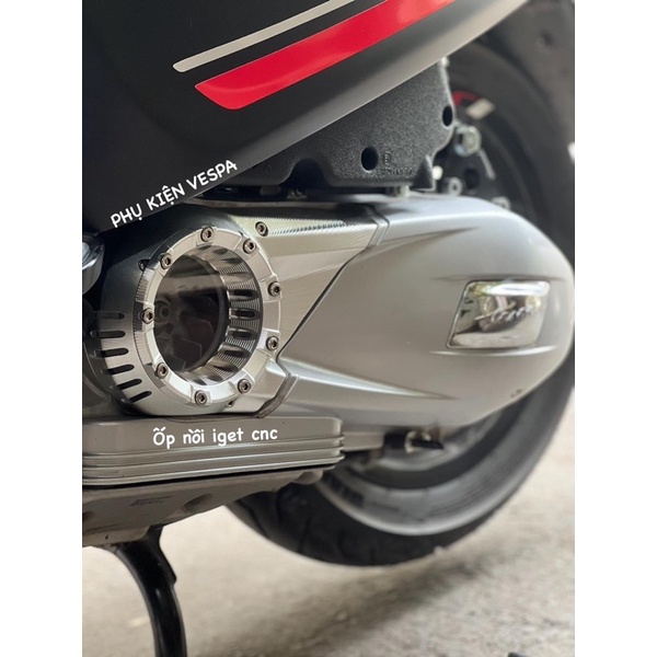 ỐP NỒI TRƯỚC LỒNG KÍNH NHÔM CNC CHO VESPA IGET