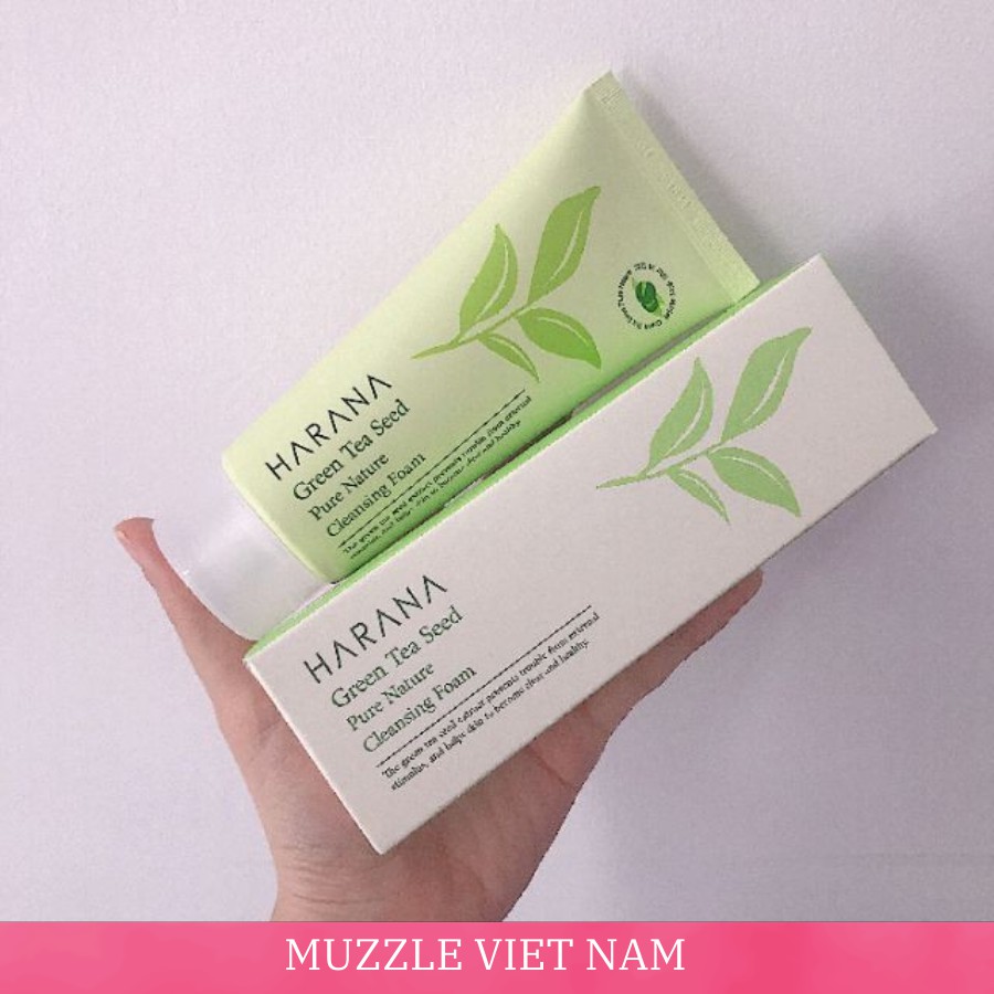 Sữa Rửa Mặt Hạt Trà Xanh Harana - Green Tea Seed Pure Nature Cleansing Foam