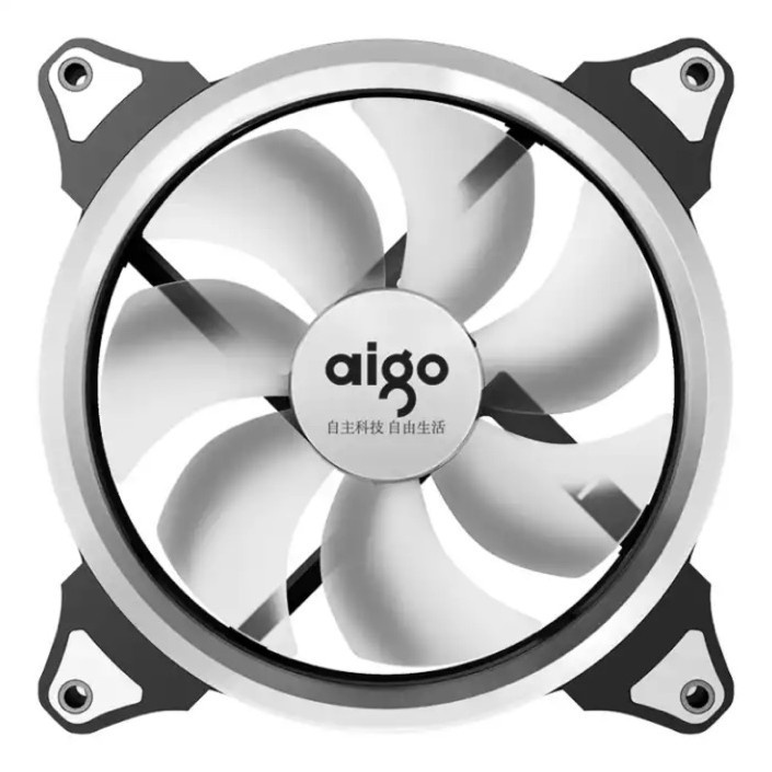 Aigo fan Quạt Tản Nhiệt Pc 140mm 3 Pin Có Đèn Led Màu Trắng Cực Quang Kèm Vỏ Đựng