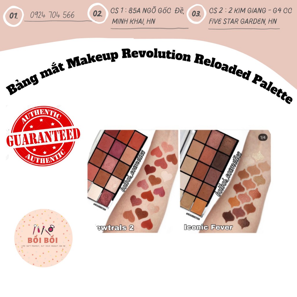 (HỎI KHO TRƯỚC )Bảng mắt Makeup Revolution Reloaded Palette