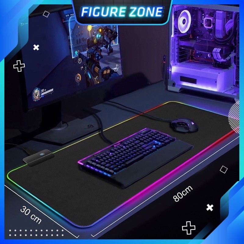 Miếng lót chuột cỡ lớn, pad chuột chơi game LED RGB 2022 chống trượt siêu bền siêu đẹp