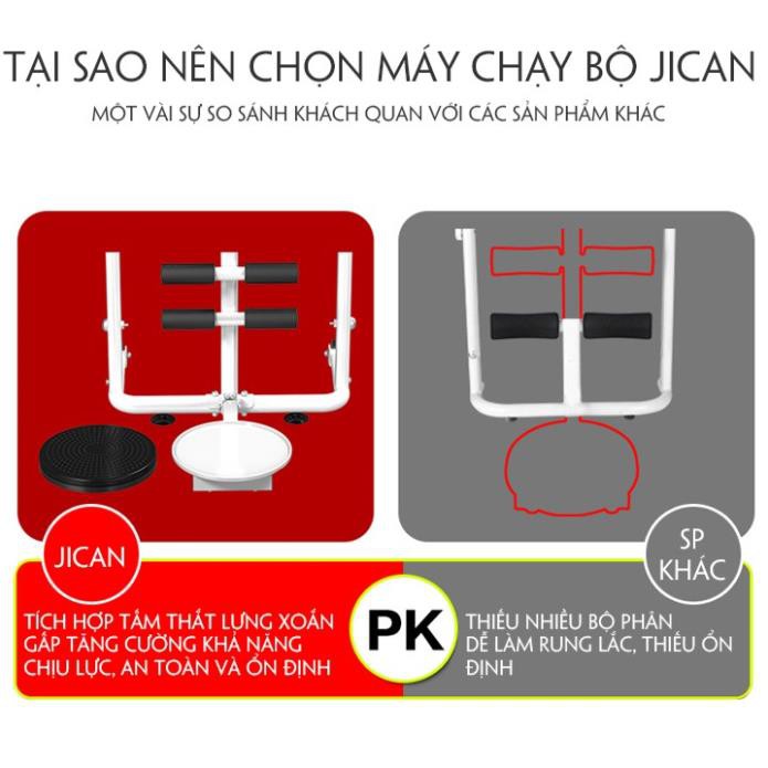 Máy chạy bộ cơ kèm bàn xoay dây kéo tay phù hợp thể dục chạy bộ tại nhà - Bảo hành 3 năm