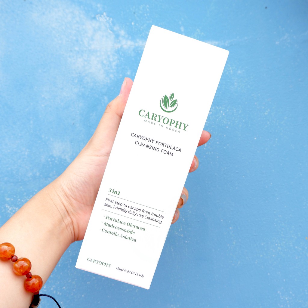 Sữa rửa mặt hỗ trợ ngăn ngừa mụn CARYOPHY PORTULACA CLEANSING FOAM 150ML NPP Shoptido | BigBuy360 - bigbuy360.vn