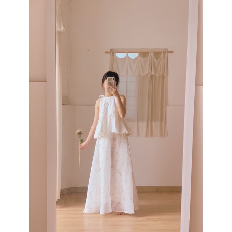Yếm linen Ý Thơ thêu hoa - 0303Studio ✿ | BigBuy360 - bigbuy360.vn
