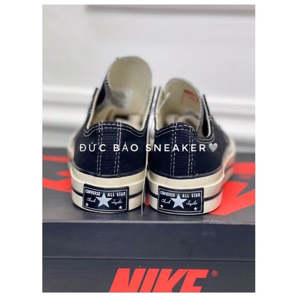 Giày converse đen 1970 cao , thấp lót xanh (Hàng 11 thể thao nam nữ sneaker Full hộp