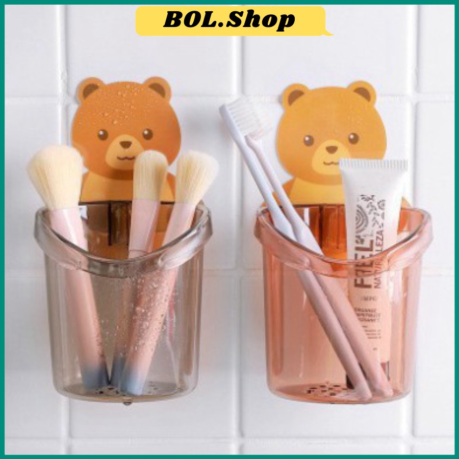 Cốc đựng bàn chải, kem đánh răng đồ dùng tiện ích hình gấu ~BOL.shop