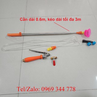 Cần phun thuốc inox dài 3 mét