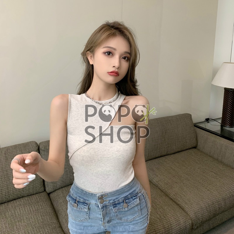 Áo ba lỗ khoét vai quyến rũ sành điệu