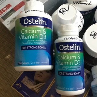 Lọ in hình canxi bầu Ostelin 130 viên và 300 viên