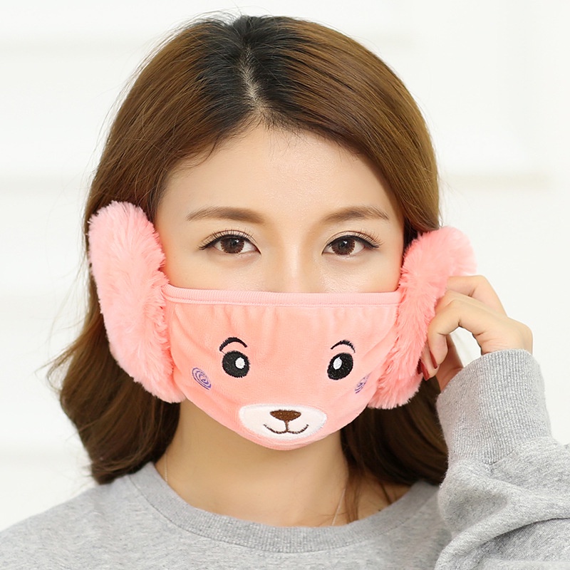 Khẩu trang Cún bịt tai ấm áp cho người lớn 258