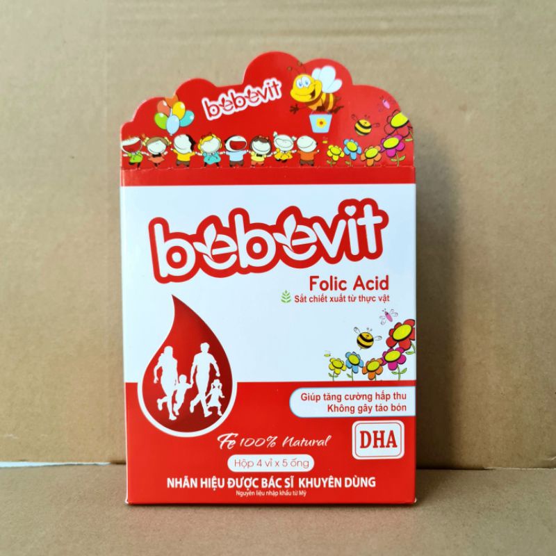 BEBEVIT FOLIC ACID bổ xung sắt và các thành phần thiết yếu cho quá trình tạo máu