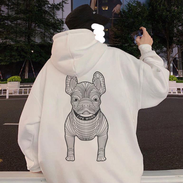 Áo Hoodie Nỉ LIFE WORK Form Unisex Nam Nữ, áo hodie nỉ dày dặn, không xù, mũ 2 lớp
