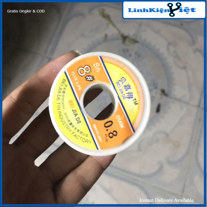 Thiếc hàn vàng SN8 đường kính lõi 0.8mm cuộn 100g
