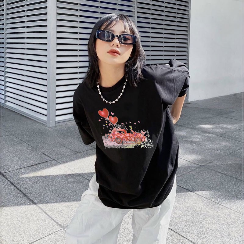 Áo Phông Nữ Cotton 100% In Hình 3D Cao Cấp Szone PF34
