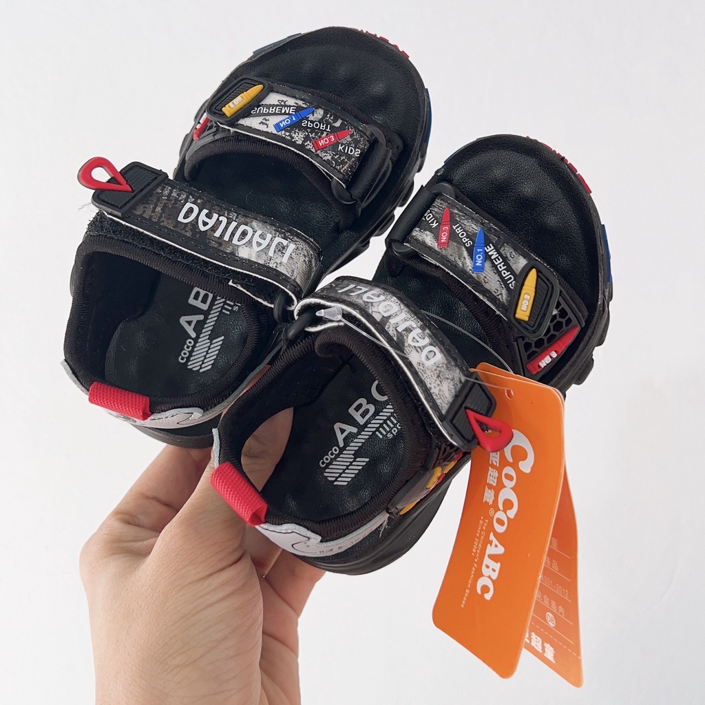 Sandal bé trai - dép quai hậu cho bé có quai dán hình chú lính phối màu cá tính Babybees full hộp ABC 105 ( có ảnh thật)