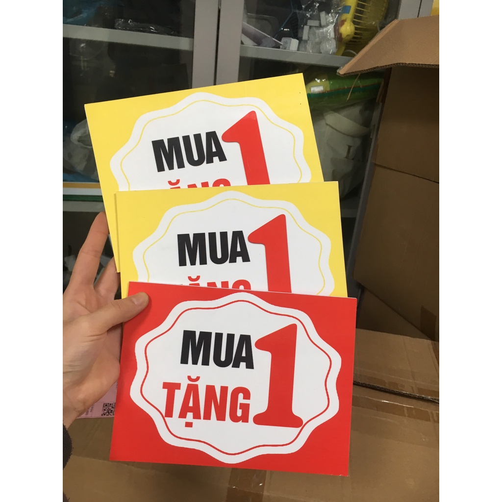 Biển sale đồng giá thời trang, giảm giá kích thước A5 ngang, in 2 mặt tấm fomex 3mm dùng với kẹp wobbler quảng cáo
