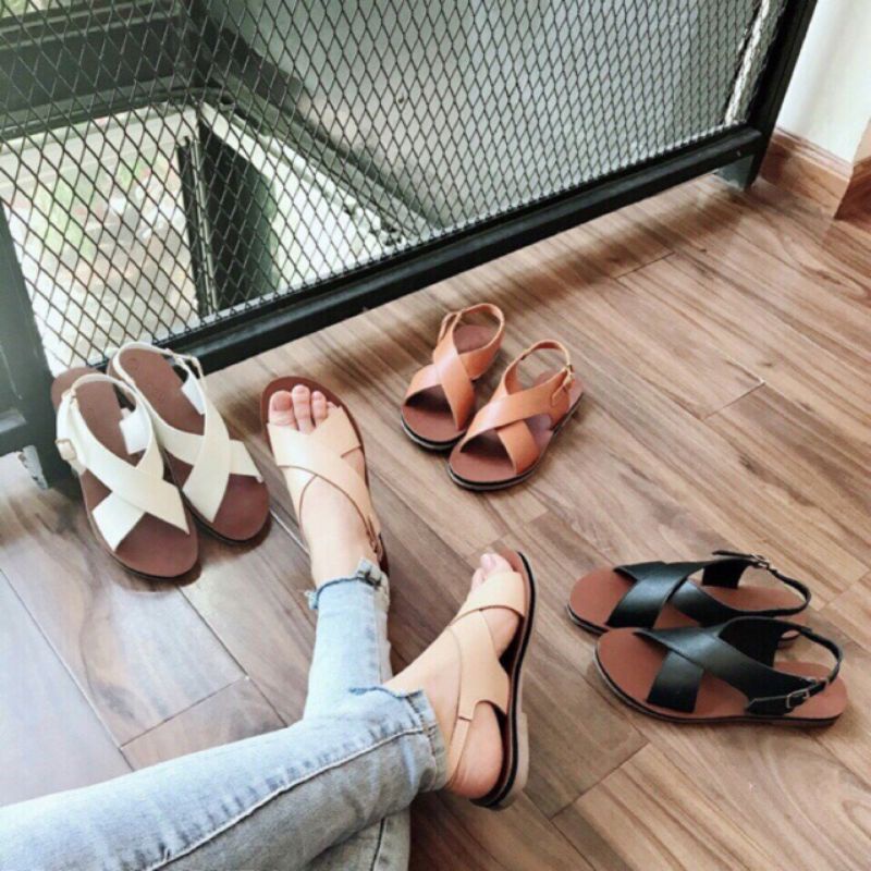 Sandal quai chéo MAILIAA đế xịn loại 1 đi ôm chân