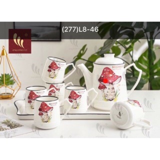 Bộ ấm chén Cây nấm cao cấp (kèm khay)