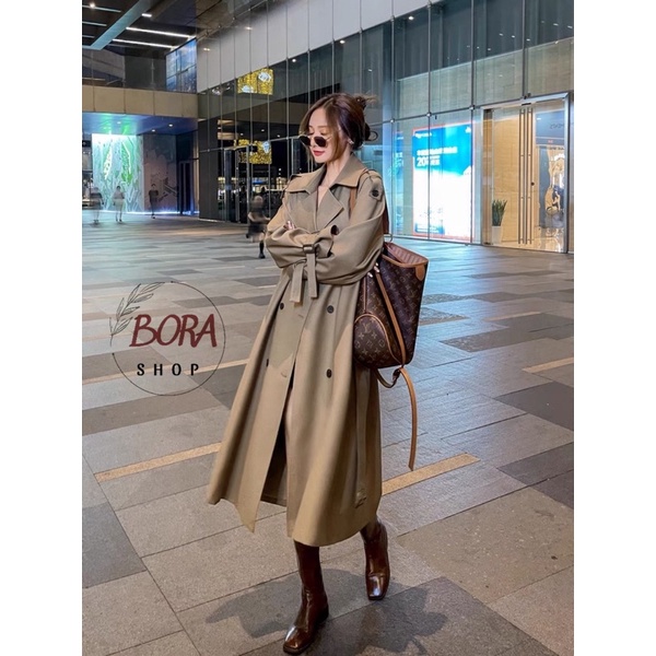 Áo khoác mangto nữ Ulzzang Hàn Quốc BORA SHOP mẫu mới 2021 order