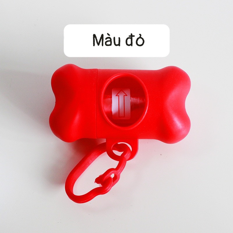 Ống xương đựng túi nilon hốt phân chó mèo, cho thú cưng tiện lợi tặng kèm 1 cuộn rác