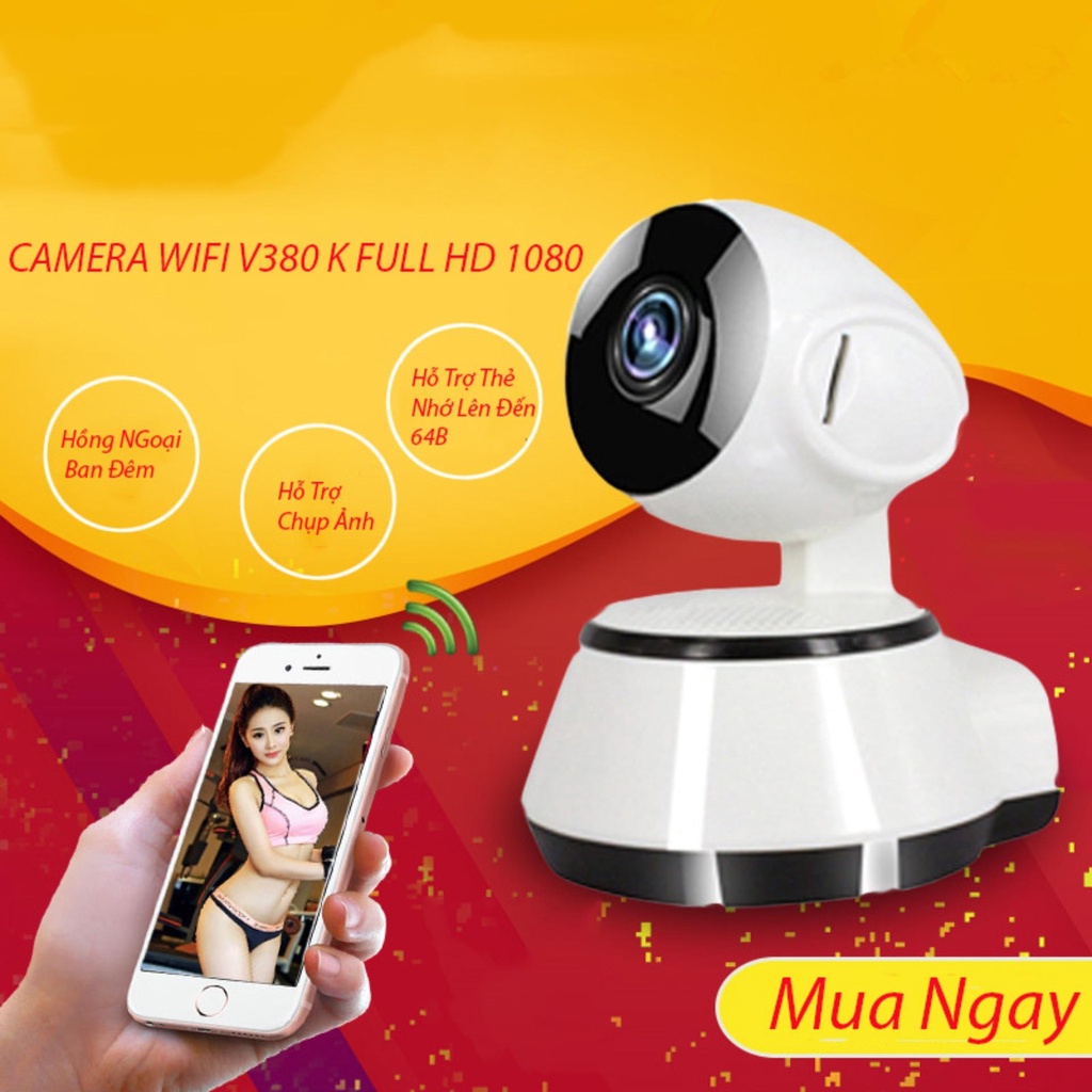 Camera wifi, camera mini, camera an ninh V380 FULL HD 1080 - Top 5 mẫu camera siêu nét bán chạy nhât 2021