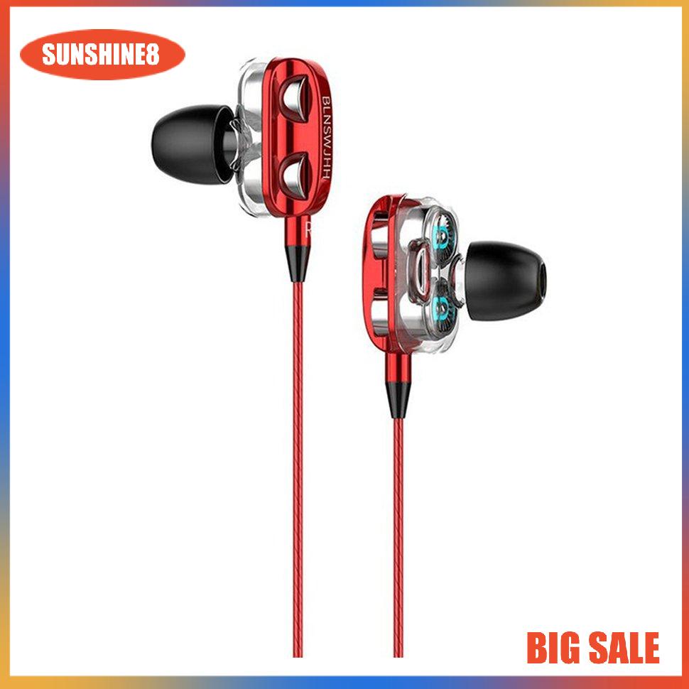 【SUN】Fashion Wired Ear Stereo Headphone Bass Subwoofer For Phone Sport Headset