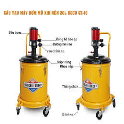 Máy bơm mỡ khí nén Kocu GZ-10 (20L)