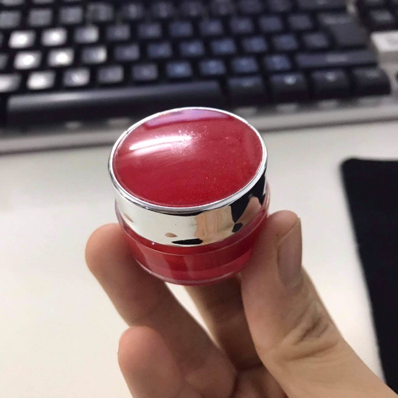 Hũ chiết kem mini sang chảnh/ hũ thân đỏ viền bạc 5gr