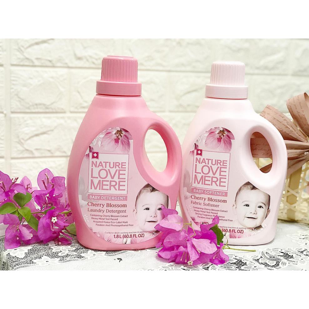 Nước xả Nature Love Mere hương hoa anh đào Cherry Blossom chai 1.8L/ túi 1.3L