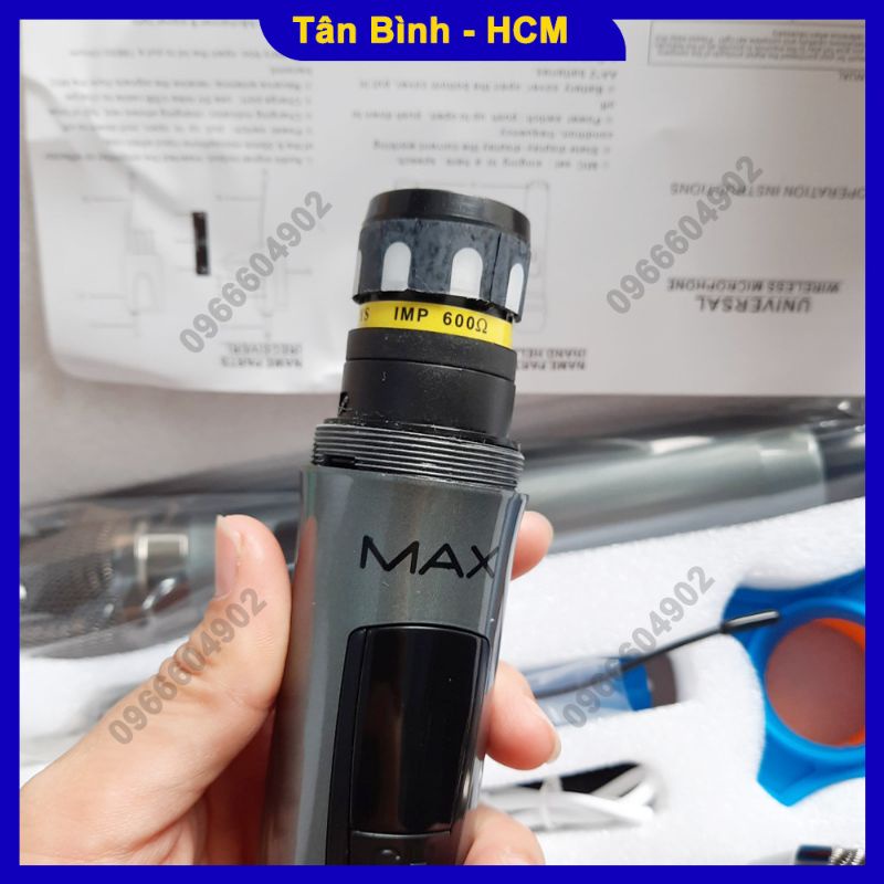 Mic không dây đa năng MAX 39 dùng cho loa kéo âm ly max39 hát cực hay