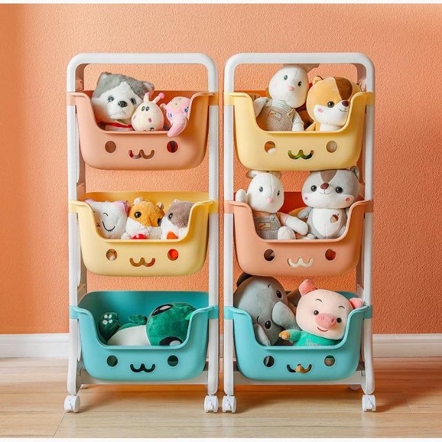 Kệ 3 tầng gia đình, em để đồ chơi, phụ kiện