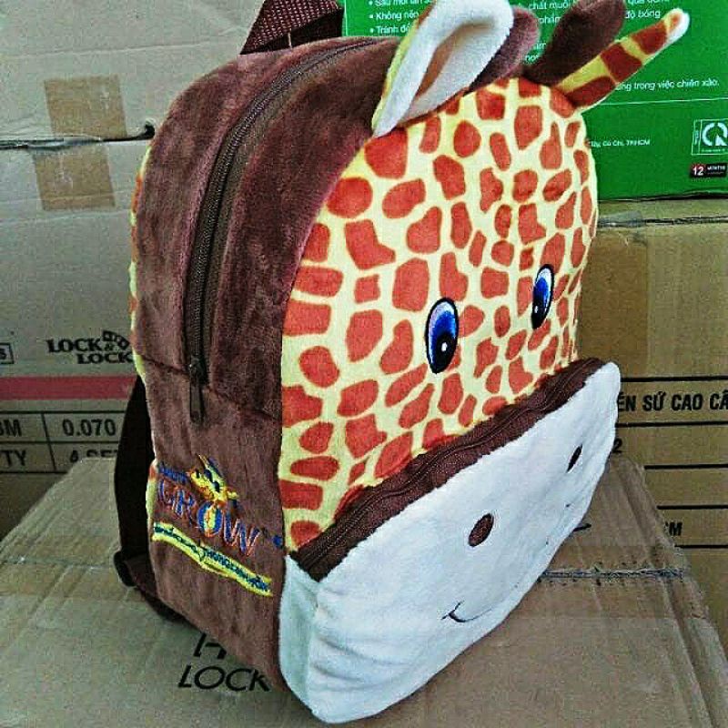 Balo đi học mầm non cho bé hình hươu cao cổ