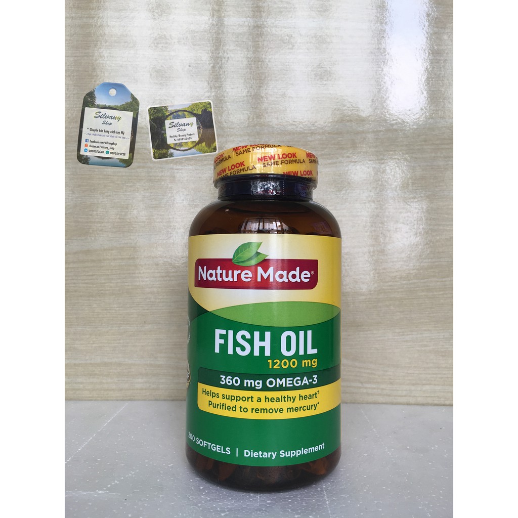 Dầu Cá Nature Made Fish Oil 1200mg | 360mg Omega_3 - 200 Viên