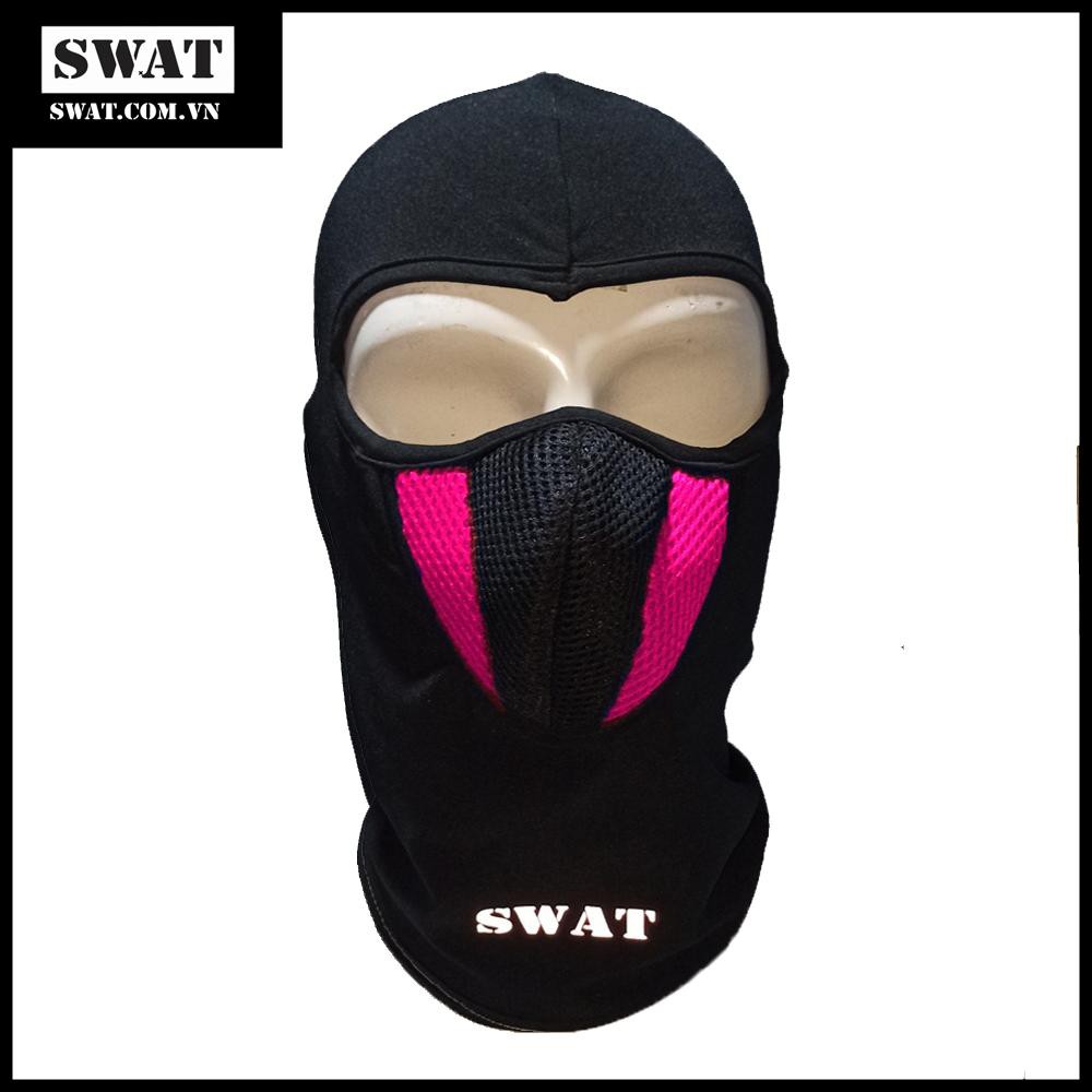 Khăn trùm ninja SWAT X2 hồng,Khăn SWAT thun,Khăn ninja thun lạnh