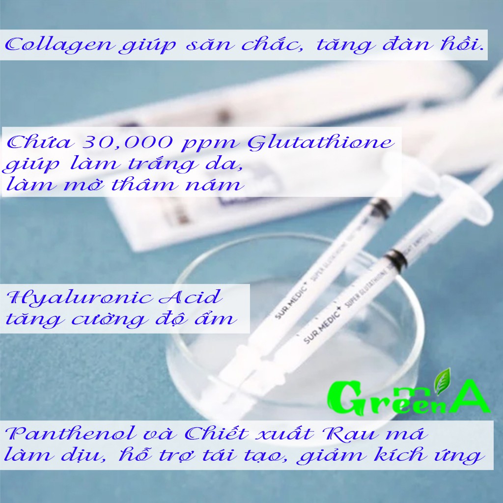 Tinh Chất Truyền Trắng Sur. Medic+ [1 ỐNG] Super Glutathione 100 Bright Ampoule Serum Dưỡng Trắng [CHÍNH HÃNG NHẬP KHẨU]